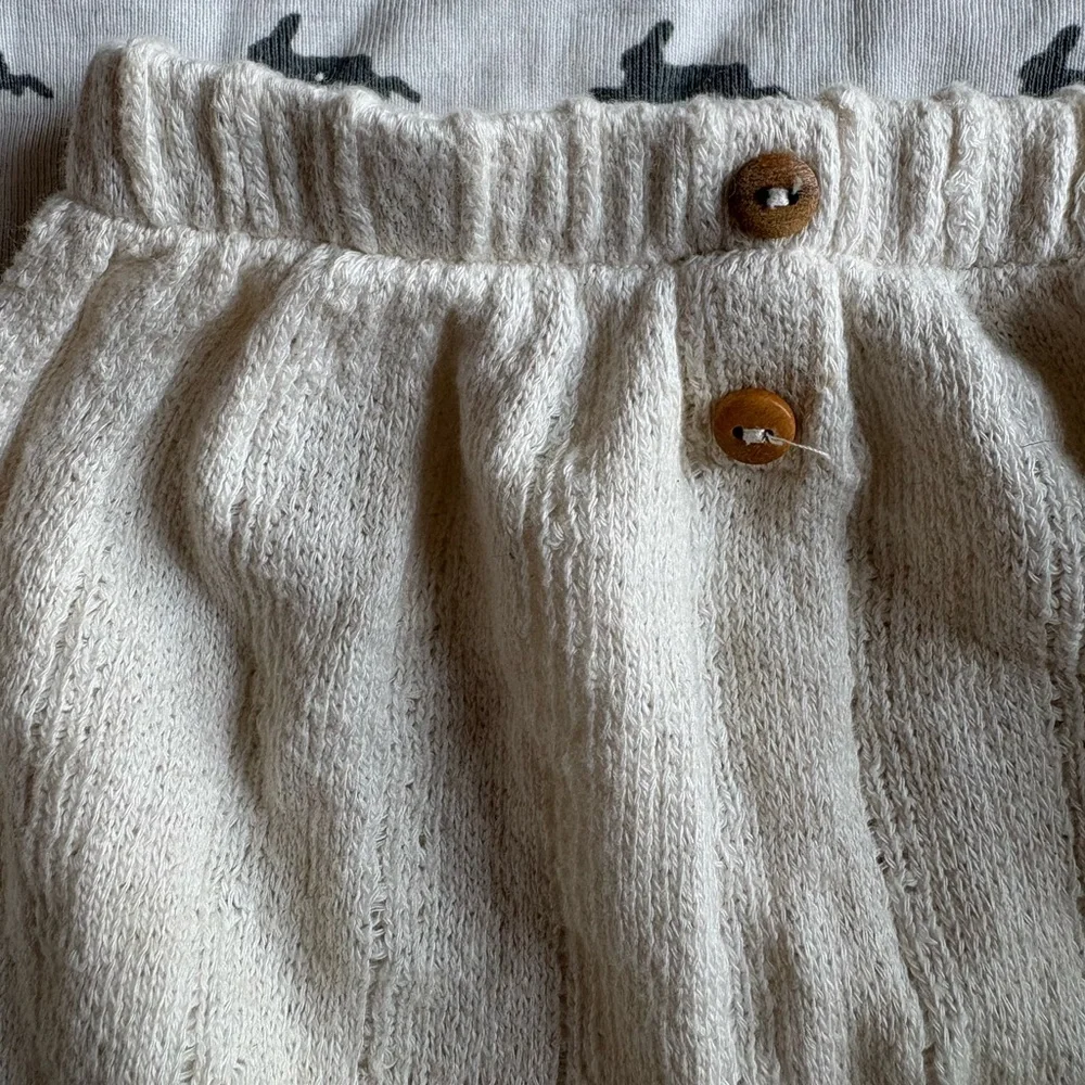 Cozy Cream Knit Baby Bloomers